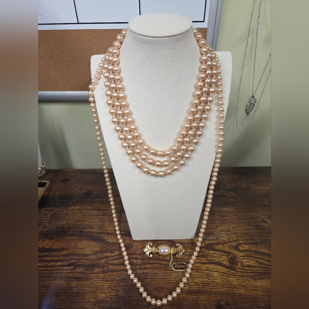 Carol Dauplaise Faux Pearl Jewelry Set